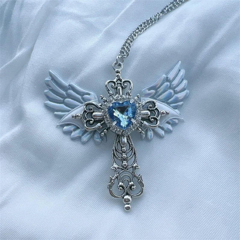 Crimson Heartwing Necklace