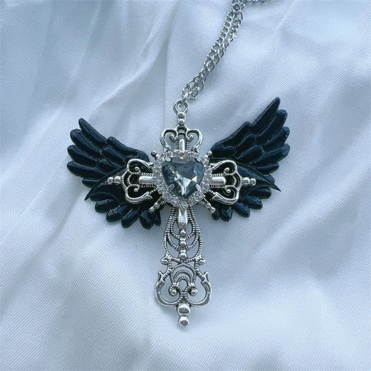 Crimson Heartwing Necklace