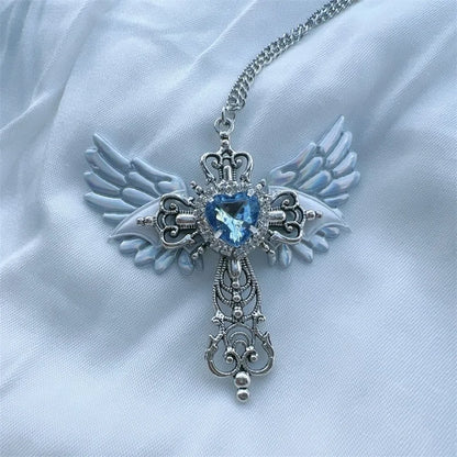 Crimson Heartwing Necklace