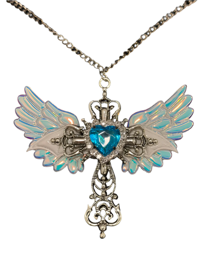 Crimson Heartwing Necklace